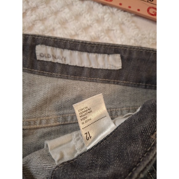 OLD NAVY Women's Size 12 Gray Denim Jean Pencil Skirt Cotton Stretch Pockets - Picture 4 of 7